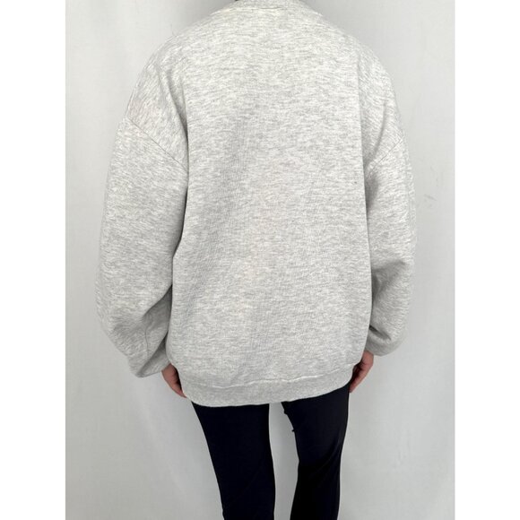 90s vintage grey unisex animal wolf nature graphic crewneck pullover sweater - Picture 5 of 10